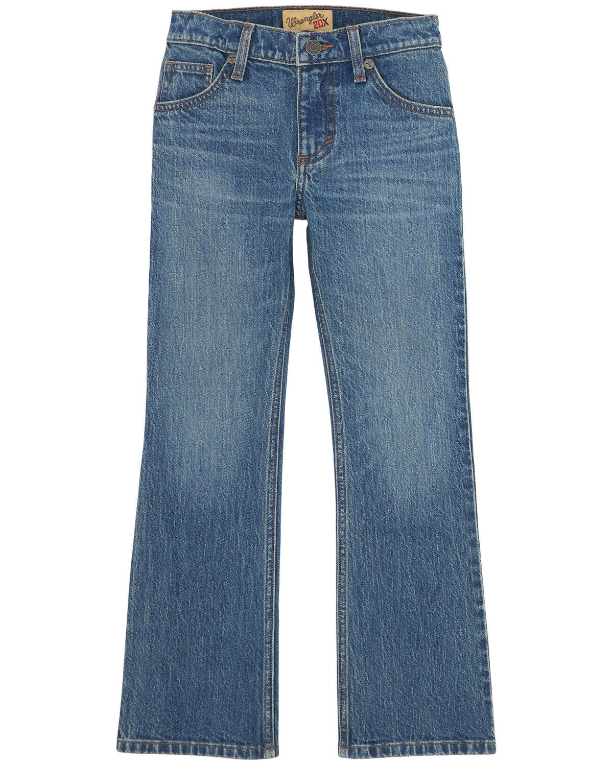 Image #2 - Wrangler 20X Boys' Medium Wash Montana Bootcut Stretch Denim Jeans, Medium Wash, hi-res