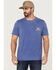 Image #1 - Flag & Anthem Men's Long Ridge Whiskey Burnout Graphic T-Shirt, Medium Blue, hi-res