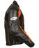 Image #2 - Milwaukee Leather Men's Combo Leather Textile Mesh Racer Jacket, Black/orange, hi-res