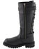 Image #3 - Milwaukee Leather Women's Calf Laced Riding Boots - Round Toe, Black, hi-res