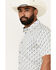Image #2 - Cody James Men's Tusk Southwestern Geo Print Short Sleeve Button-Down Stretch Western Shirt , Ivory, hi-res