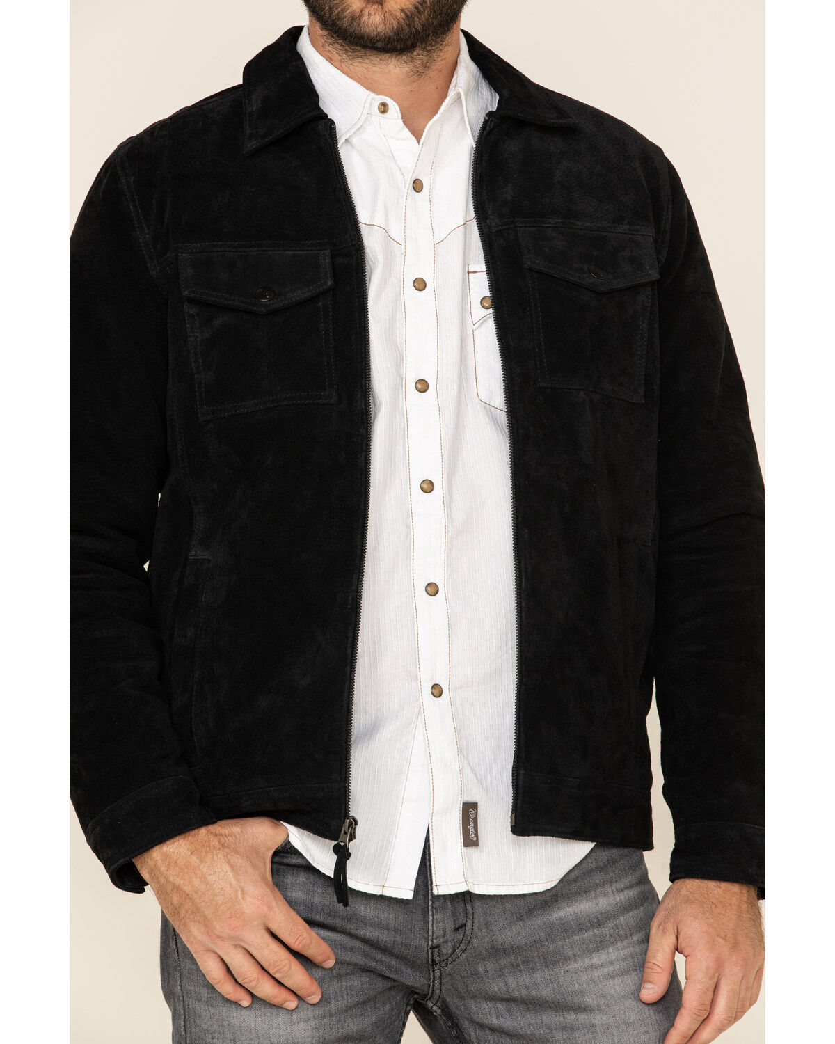 Image #3 - Moonshine Spirit Men's Black Cromwell Suede Roadie Jacket , , hi-res