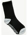Image #1 - Boot Barn Basic 3-Pack Crew Socks, Black, hi-res