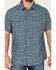 Image #3 - Brothers and Sons Men's Conversational Print Short Sleeve Button-Down Western Shirt, Indigo, hi-res