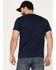 Brew City Beer Gear Men's Budweiser Patriotic Logo Short Sleeve T-Shirt, Navy, hi-res