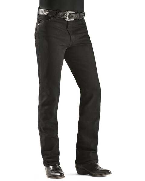 Image #2 - Wrangler Men's Slim Fit Cowboy Cut Jeans, Black, hi-res