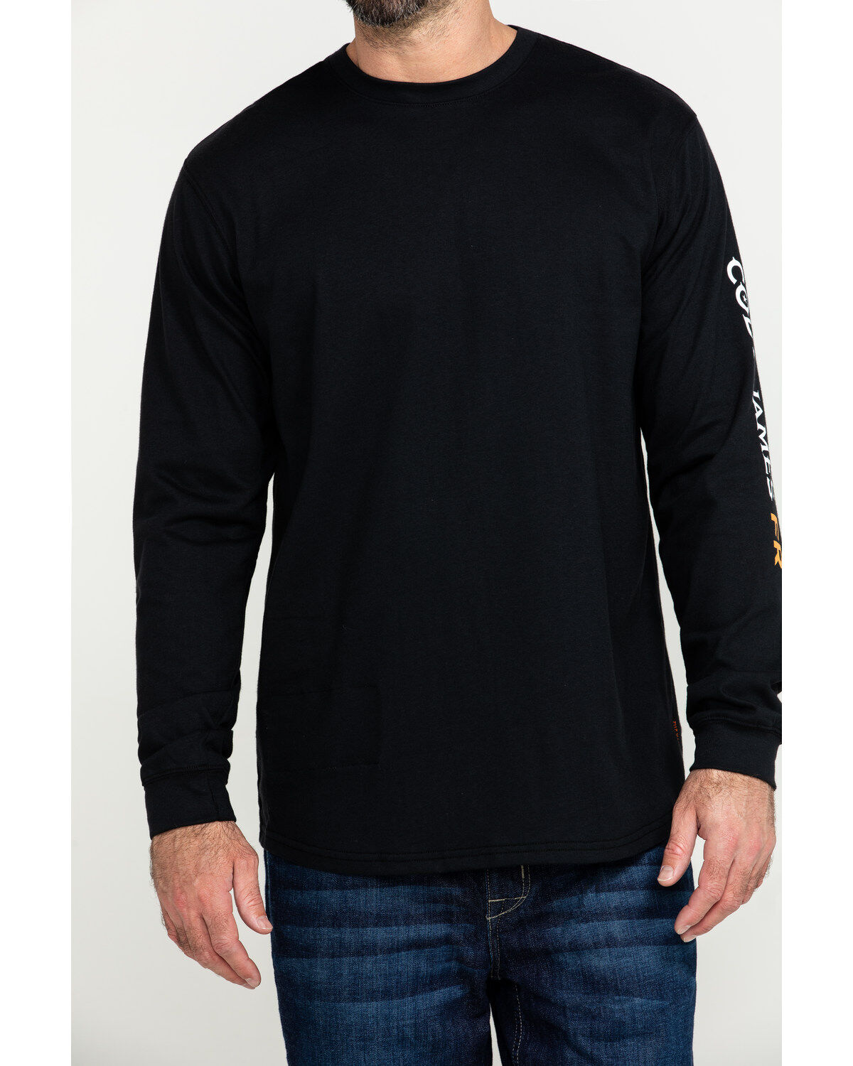 Image #4 - Cody James Men's FR Logo Long Sleeve Work Shirt - Tall, Black, hi-res