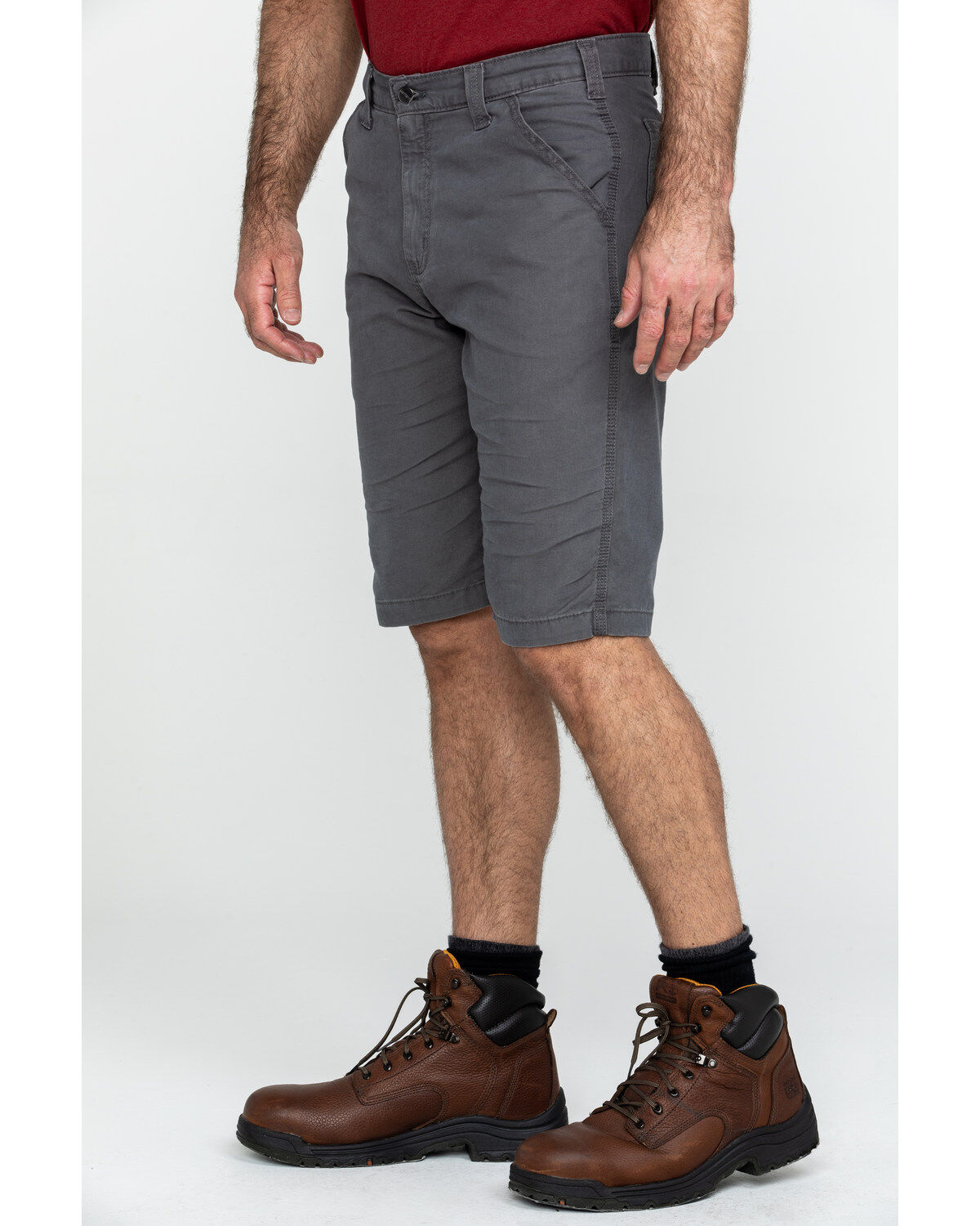 grey work shorts