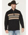 Image #1 - Cinch Men's 1/4 Zip Southwestern Border Print Pullover, Charcoal, hi-res