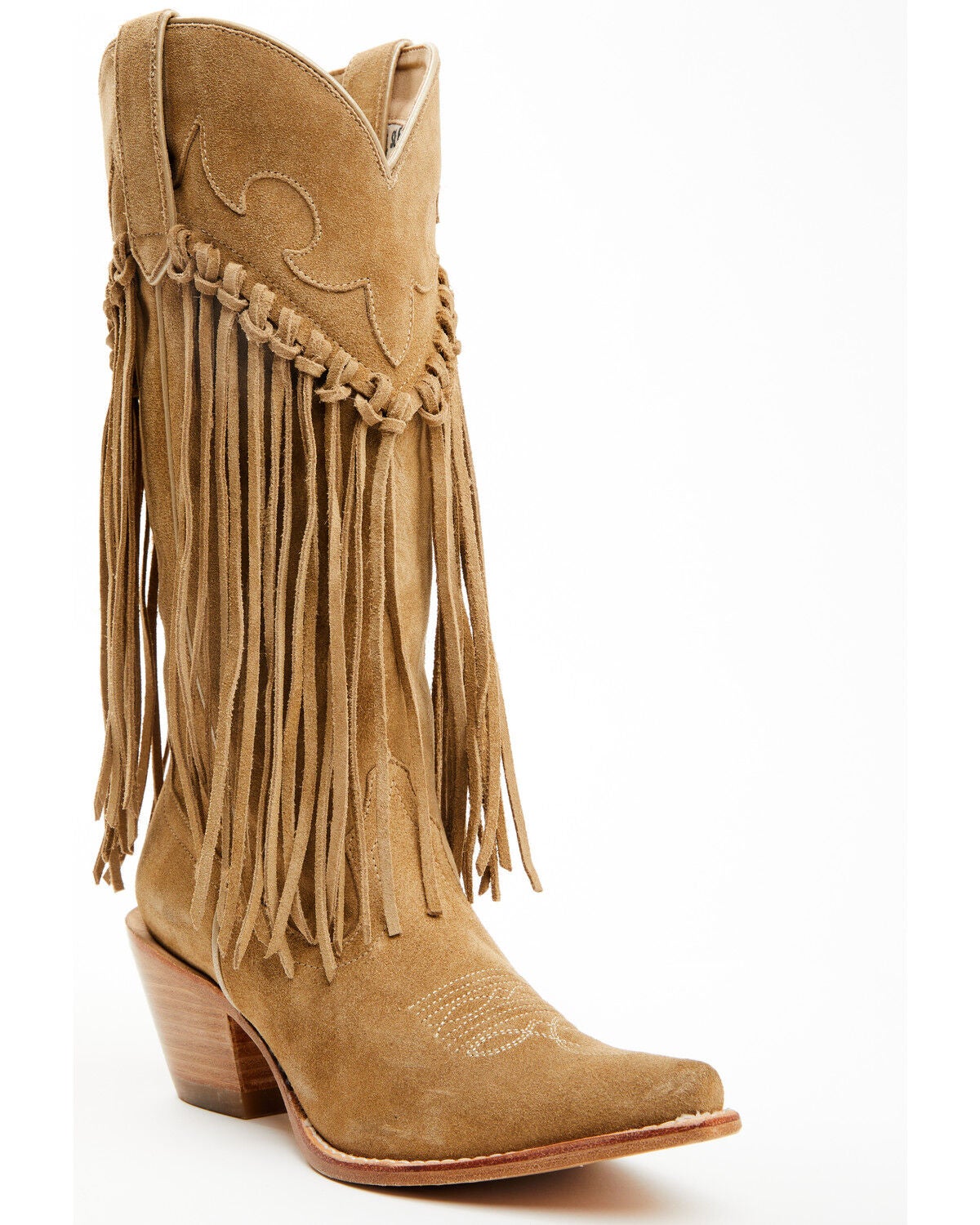 Idyllwind Women's Sterling Fringe Tall Western Boots - Snip Toe, Tan, hi-res