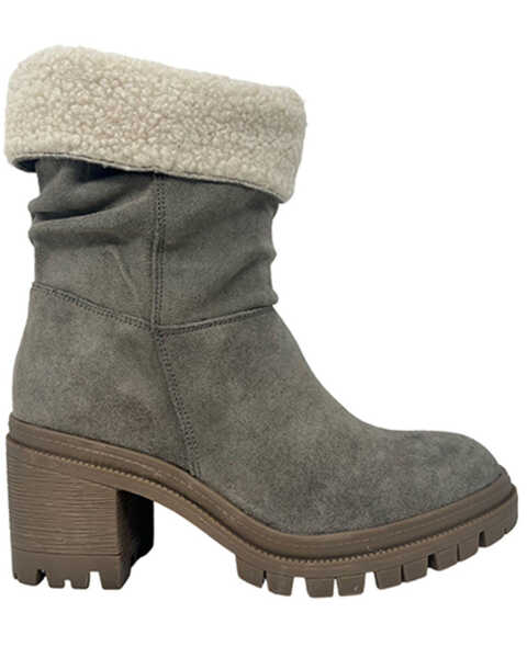 Very G Women's Snuggy Boots - Round Toe, Grey, hi-res