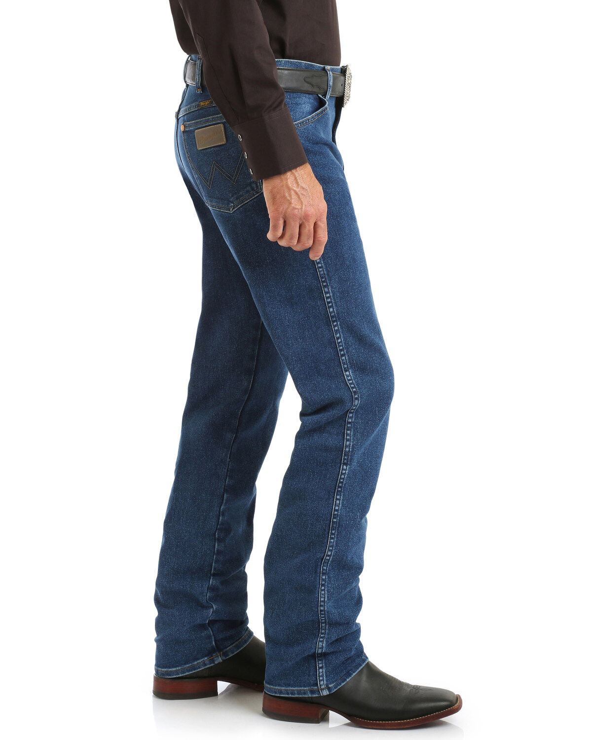 Image #3 - Wrangler Men's Cowboy Cut Active Flex Stone Wash Bootcut Jeans - Big, Blue, hi-res