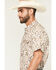 Image #2 - Cody James Men's Carlsbad Paisley Print Short Sleeve Snap Western Shirt, Cream, hi-res