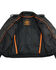 Image #4 - Milwaukee Leather Men's Classic Side Lace Concealed Carry Motorcycle Jacket, Black, hi-res