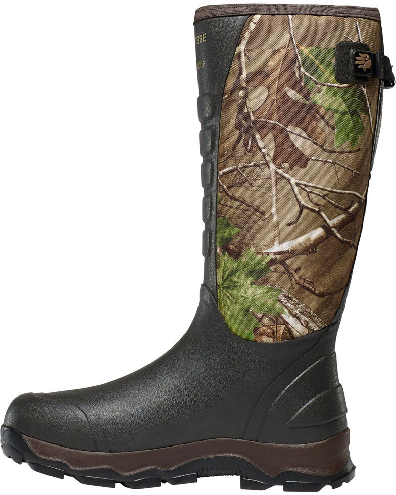 LaCrosse Men's 4X Alpha Realtree Xtra Green Snake Boots Round Toe Boot Barn