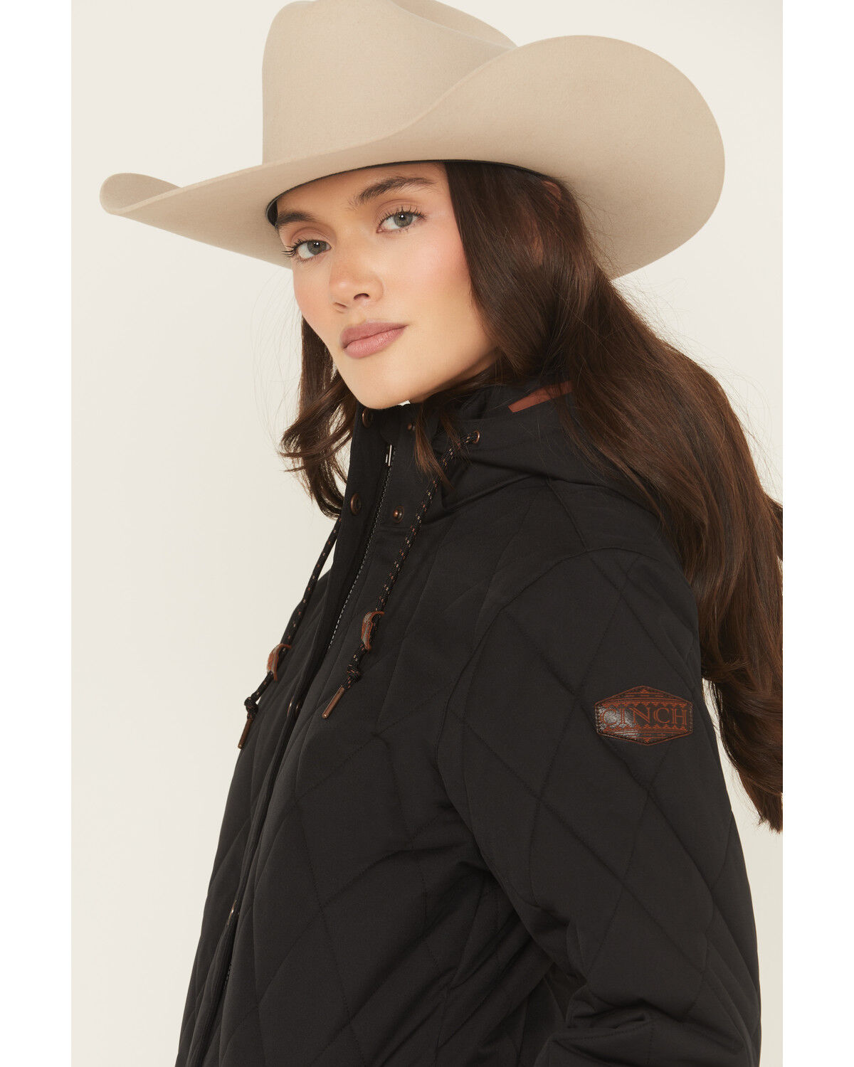 Image #2 - Cinch Women's Barn Coat, Black, hi-res