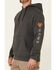 Hawx Men's Primo Logo Fleece-Lined Work Hooded Sweatshirt , Dark Grey, hi-res