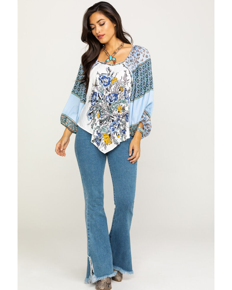Free People Women S Positano Printed Off The Shoulder Blouse Boot Barn