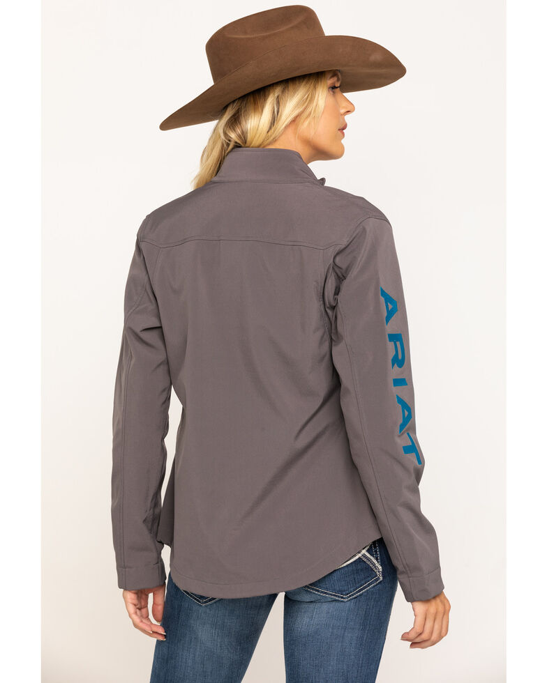 Ariat Women S Grey New Team Softshell Jacket Boot Barn Ariat women's new team softshell jacket. ariat women s grey new team softshell jacket