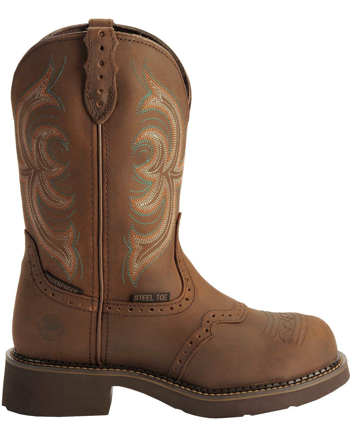 justin women's steel toe work boots