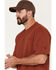 Image #3 - Hawx Men's Solid Graphic Short Sleeve Pocket Work T-Shirt, Dark Orange, hi-res
