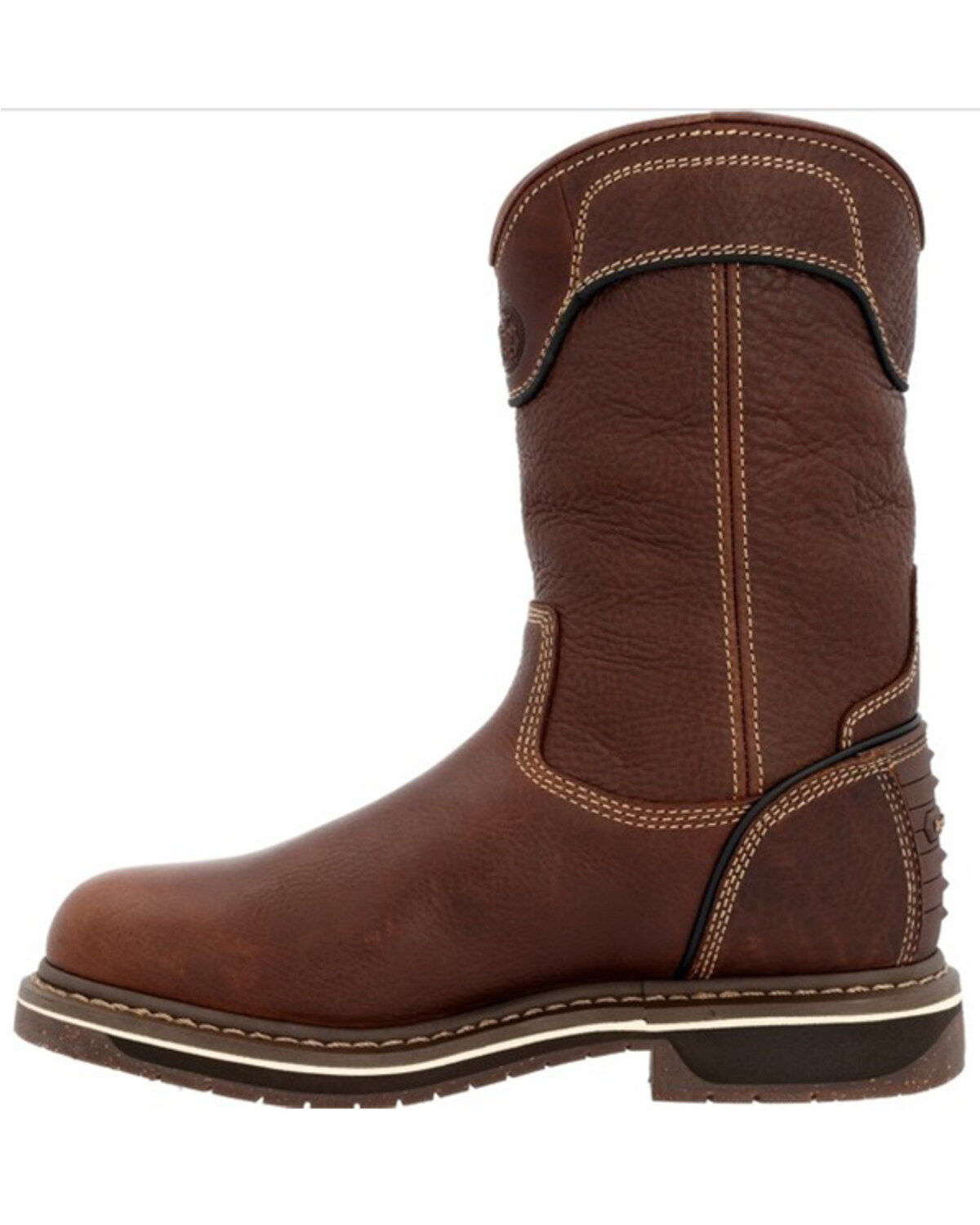 Image #3 - Georgia Boot Women's Amp Lt Edge Waterproof Pull On Work Boots - Soft Toe, Brown, hi-res