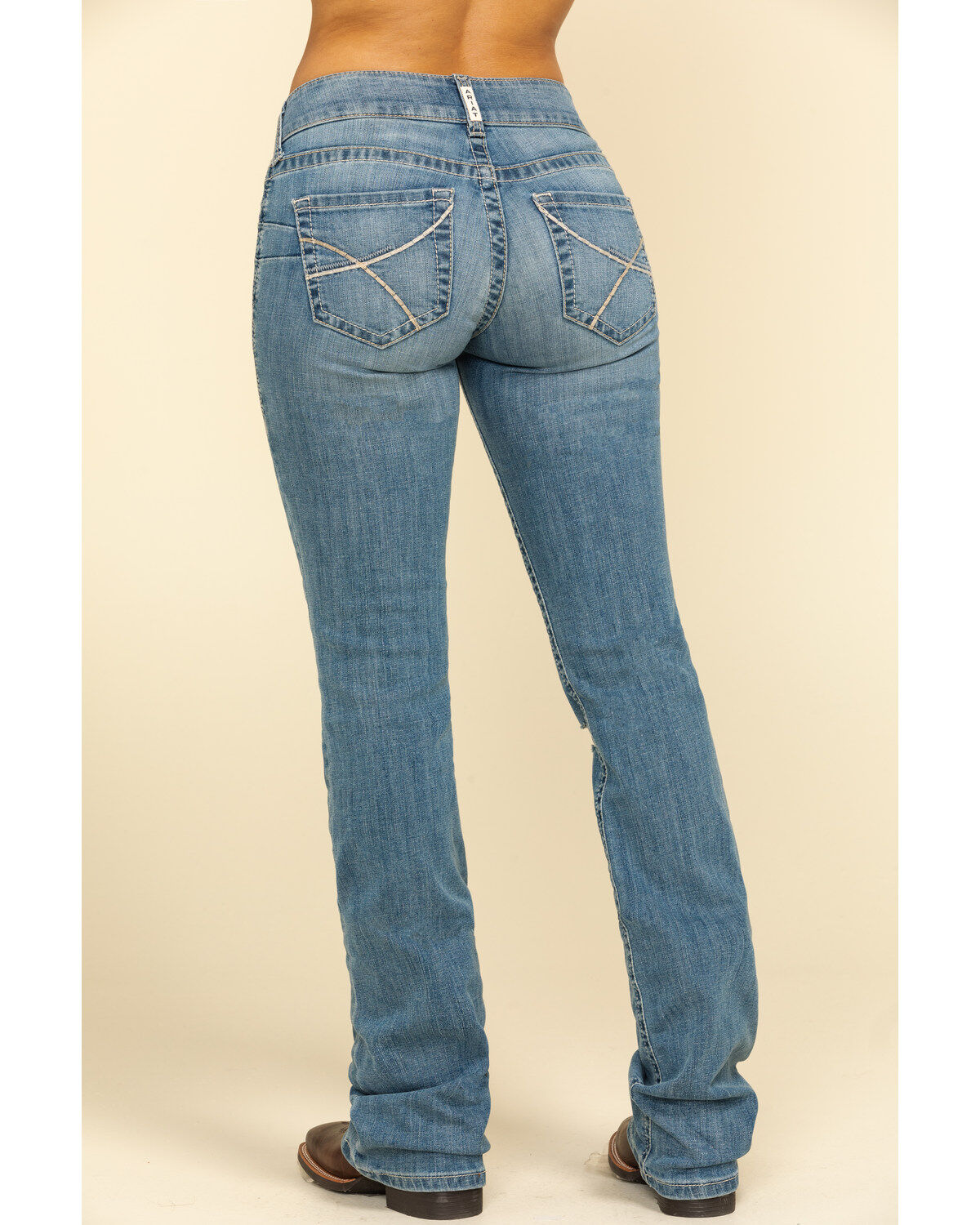 Image #1 - Ariat Women's Boot Barn Exclusive R.E.A.L. Rookie Light Wash Bootcut Jeans, , hi-res