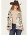 Image #1 - Cotton & Rye Women's Boot Barn Exclusive Southwestern Print Blazer, Ivory, hi-res