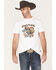 Brixton x Willie Nelson Men's Road Again Graphic T-Shirt, White, hi-res