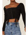 Image #2 - Moa Moa Women's Marble Cropped Croset, Charcoal, hi-res