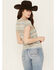 Shyanne Women's Serape Striped Crewneck Graphic Tee, Blue, hi-res