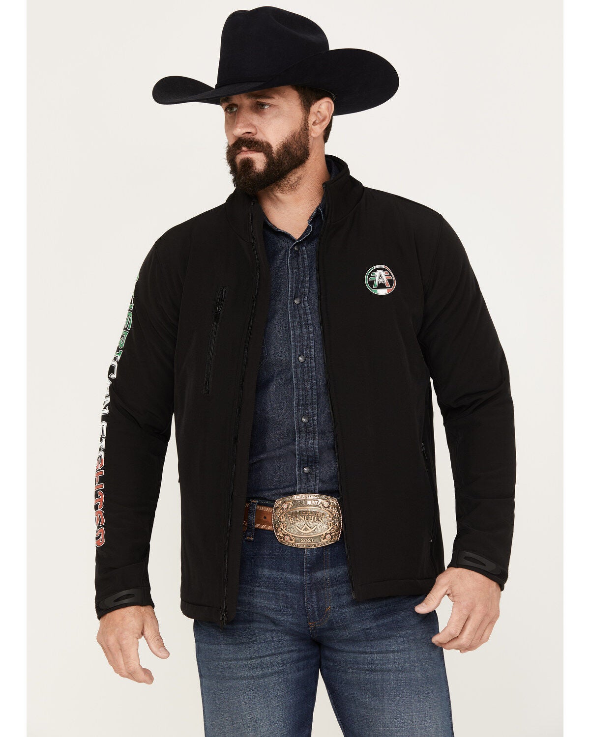 American Fighter Men's Plateau Softshell Jacket, Black, hi-res