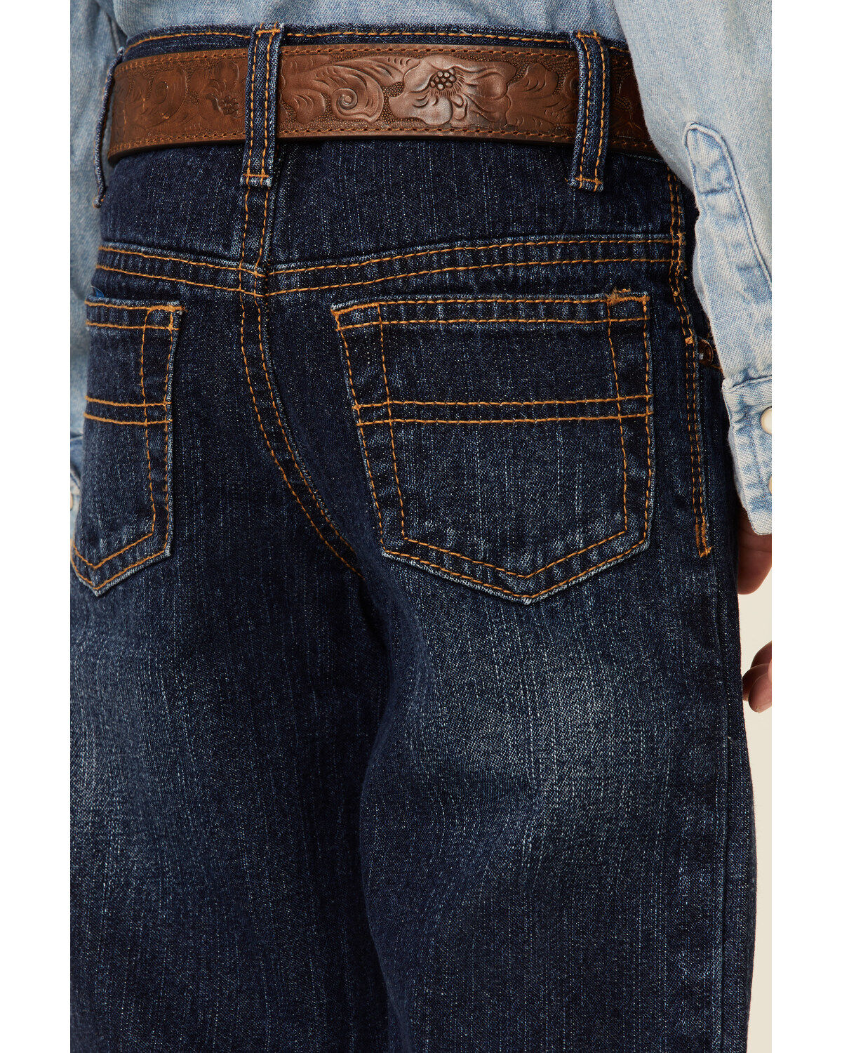 Image #4 - Cinch Boys' White Label Demin Straight Leg Jeans - 4-7, Denim, hi-res