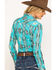 Image #5 - Rock & Roll Cowgirl Women's Mint Aztec Snap Long Sleeve Western Shirt, , hi-res