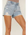 Daze Women's Troublemaker Just Kissed Distressed Shorts, Blue, hi-res