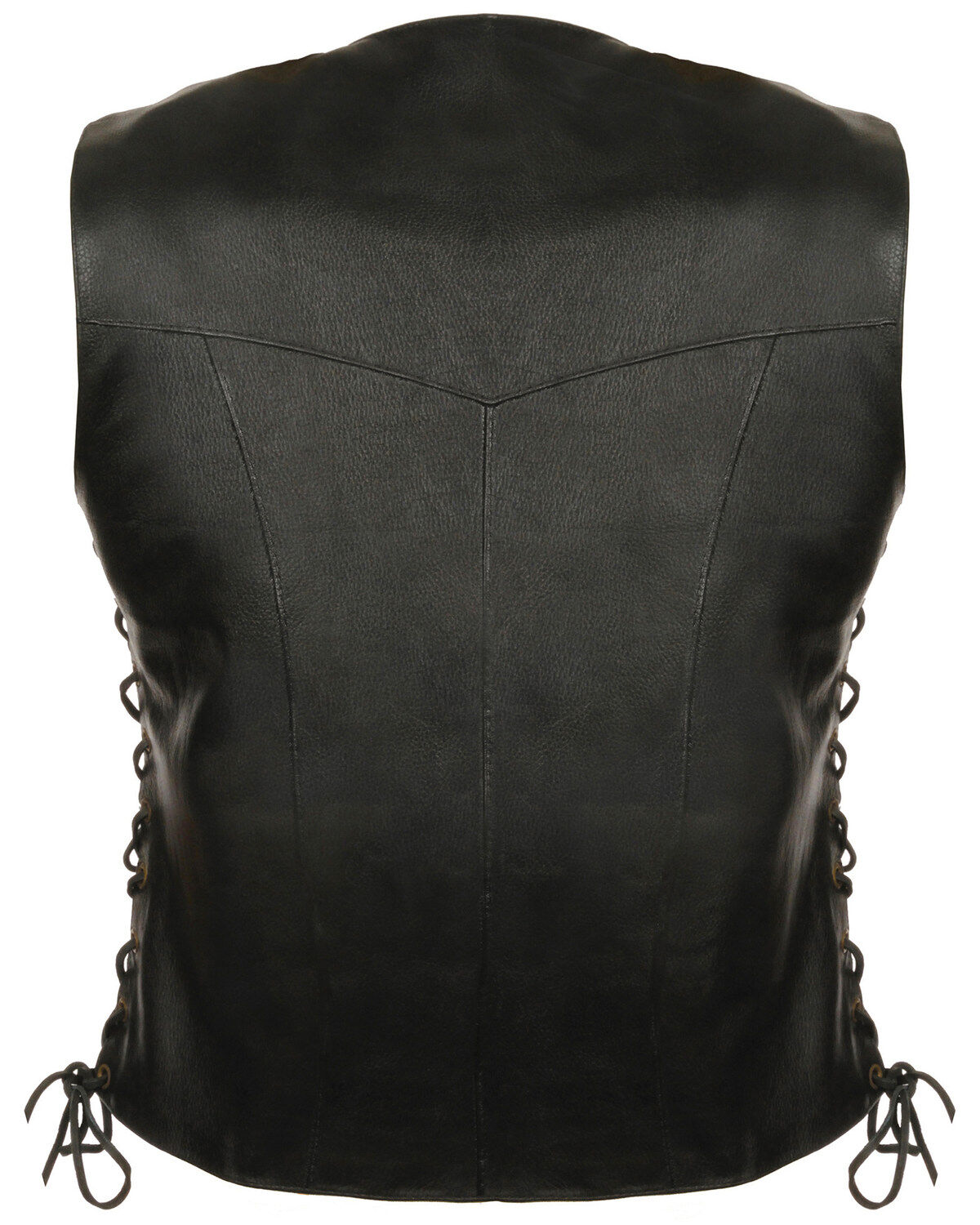 Image #2 - Milwaukee Leather Women's Classic Side Lace Four Snap Vest - 5XL, Black, hi-res