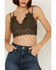 Image #3 - Wishlist Women's Strappy Lace Applique Scallop Lace Bralette, Olive, hi-res