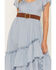 Image #3 - Rosabelle Honey Women's Belted Tiered High-Low Midi Dress, Blue, hi-res