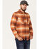 Pendleton Men's Burnside Large Ombre Plaid Print Button Down Western Flannel Shirt , Rust Copper, hi-res