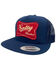 Image #1 - Salty Rodeo Men's Highlife Woven Patch Mesh-Back Trucker Cap, Navy, hi-res