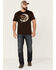 Moonshine Spirit Men's Graphic Short Sleeve Serenade Brown T-Shirt , Dark Brown, hi-res
