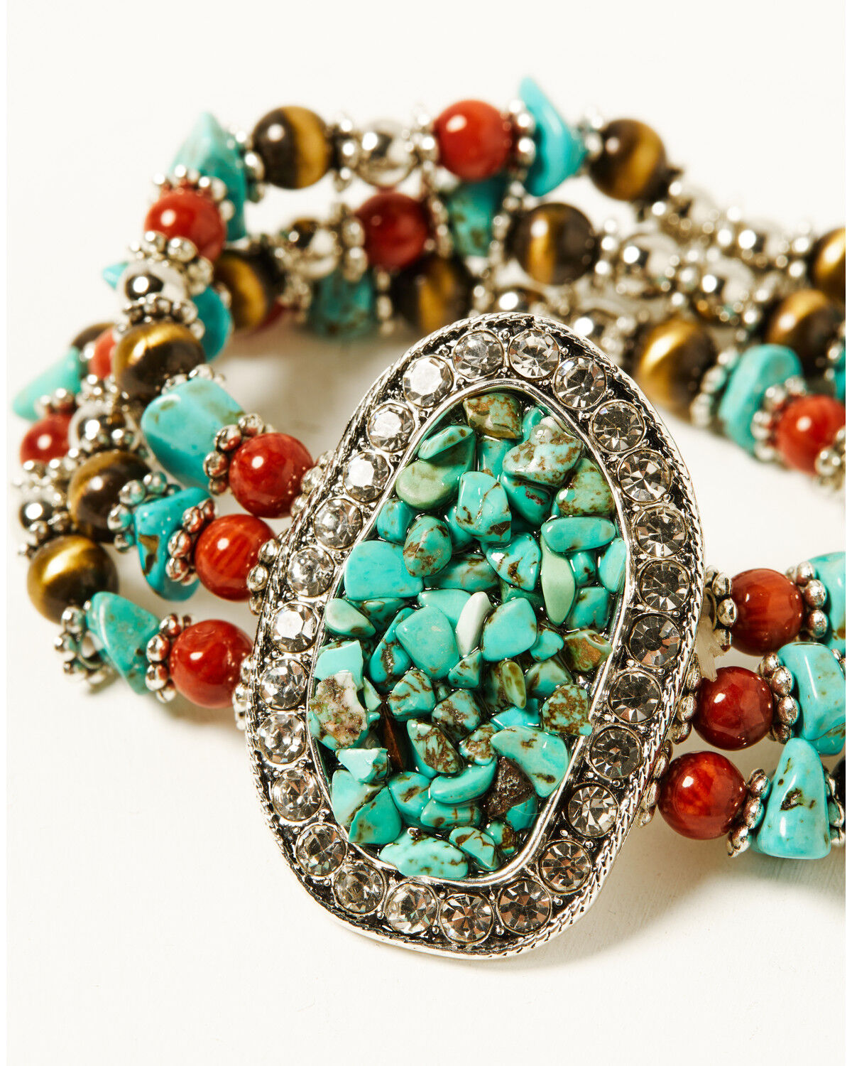 Image #2 - Shyanne Women's Multi-Layered Beaded Bracelet, Silver, hi-res