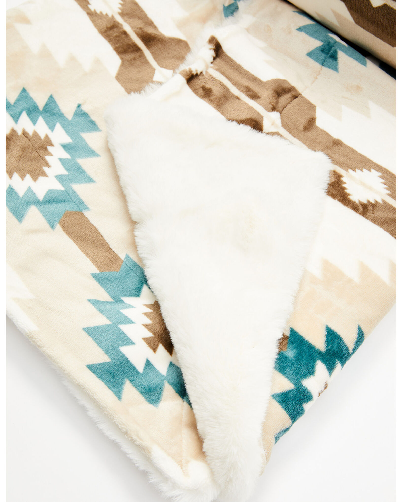 Boot Barn Ranch Southwestern Print Faux Fur Blanket