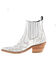 Image #3 - Liberty Black Women's Simone Classic Embroidered Booties - Snip Toe, White, hi-res