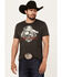 Image #1 - Cody James Men's Ace Skeleton Short Sleeve Graphic T-Shirt, Charcoal, hi-res