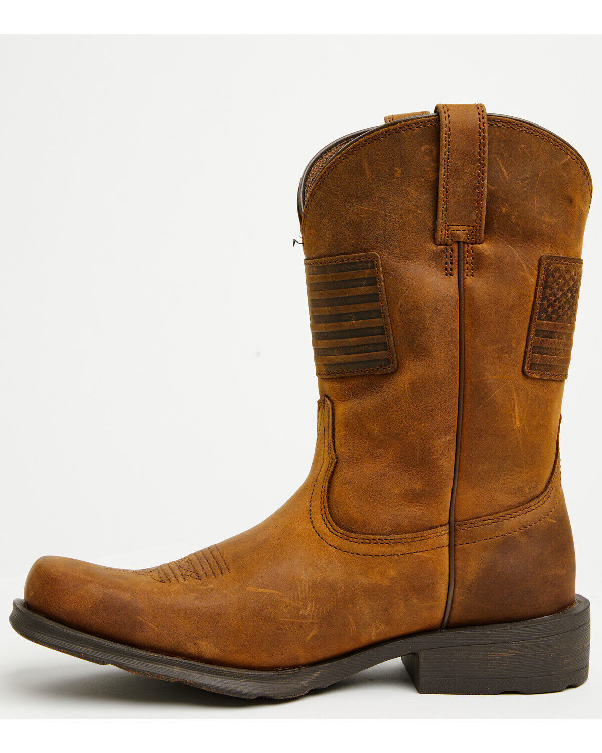 Ariat Men’s Rambler Patriot Distressed Western Performance Boots – Square Toe