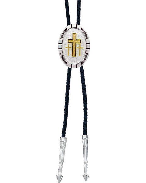 Image #2 - Montana Silversmiths New Traditions Four Directions Cross Bolo Tie, Multi, hi-res