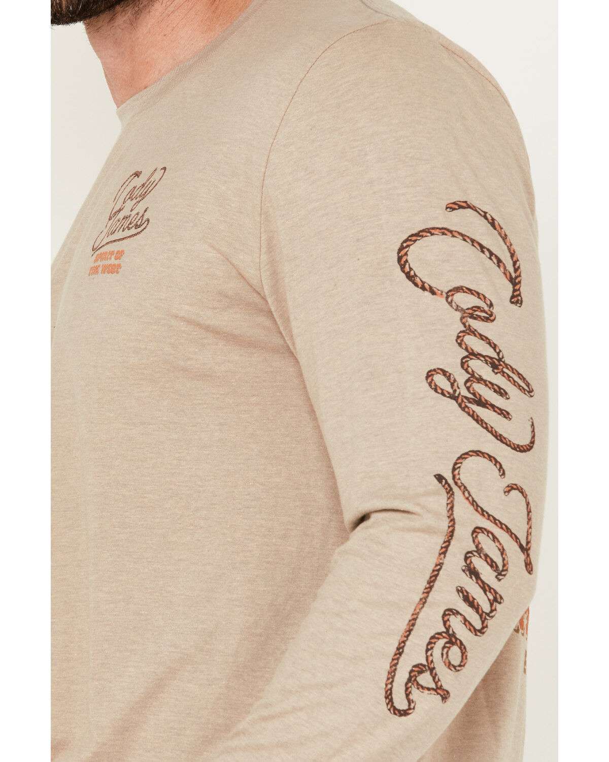 Image #4 - Cody James Men's Western Spirit Long Sleeve Graphic T-Shirt, Tan, hi-res