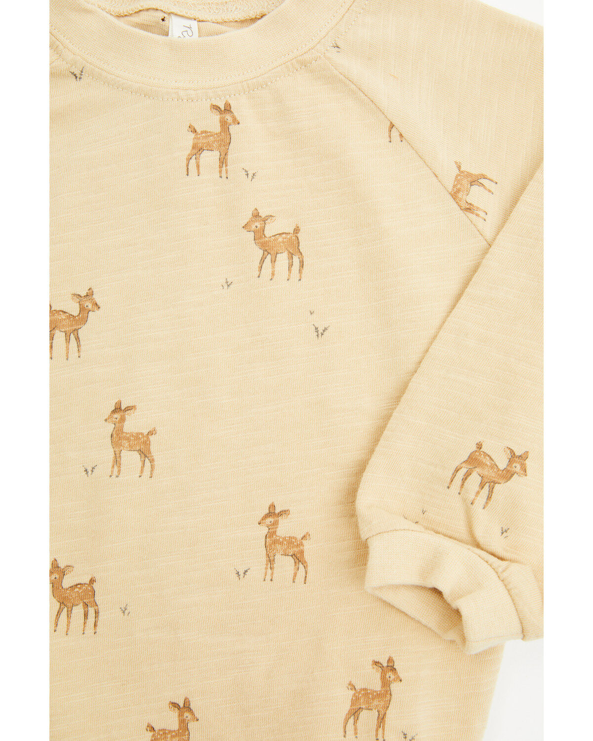 Image #2 - Rylee & Cru Infant Girls' Deer Print Long Sleeve Crew Neck Onesie, Cream, hi-res