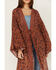 Image #3 - Jen's Pirate Booty Women's Floral Print Wildflower Trinity Kimono, Rust Copper, hi-res